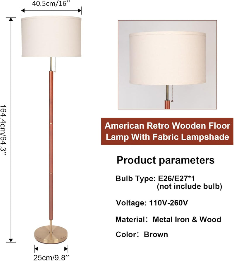 Modern Floor Lamp Mid Century Living Room 64"