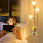 Modern Floor Lamp with Shelves 3-Lights Lamps
