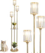 Modern Floor Lamp with Shelves 3-Lights Lamps