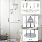 Modern Floor Lamp with Shelves 3-Lights Lamps