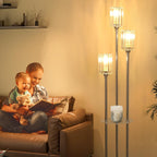 Modern Floor Lamp with Shelves 3-Lights Lamps