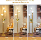 Modern Floor Lamp with Shelves 3-Lights Lamps