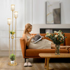 Modern Floor Lamp with Shelves 3-Lights Lamps