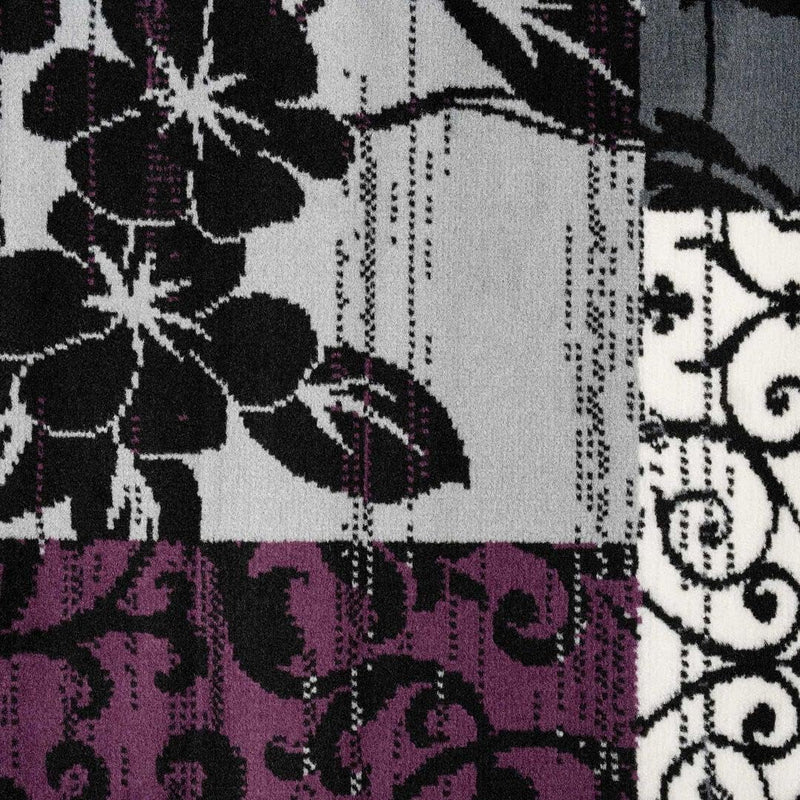Modern Floral Patchwork Durable Living Room Area Rug