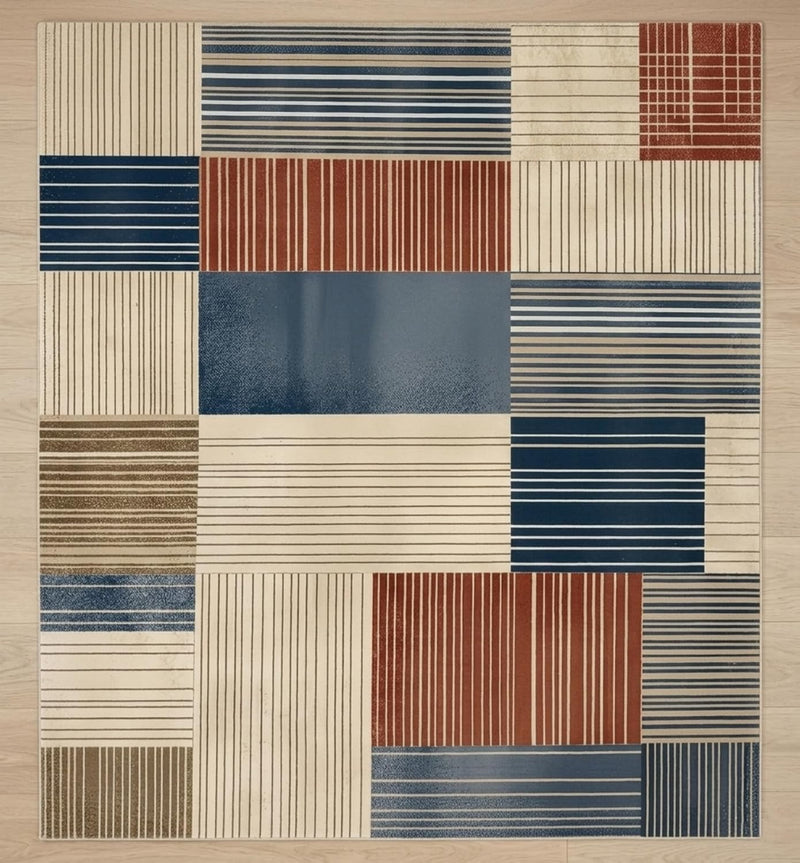 Modern Geometric Pattern Area Rugs for Living Room