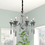 Modern Industrial K9 Clear Crystal Chandelier Lights E14