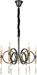 Modern Industrial K9 Clear Crystal Chandelier Lights E14