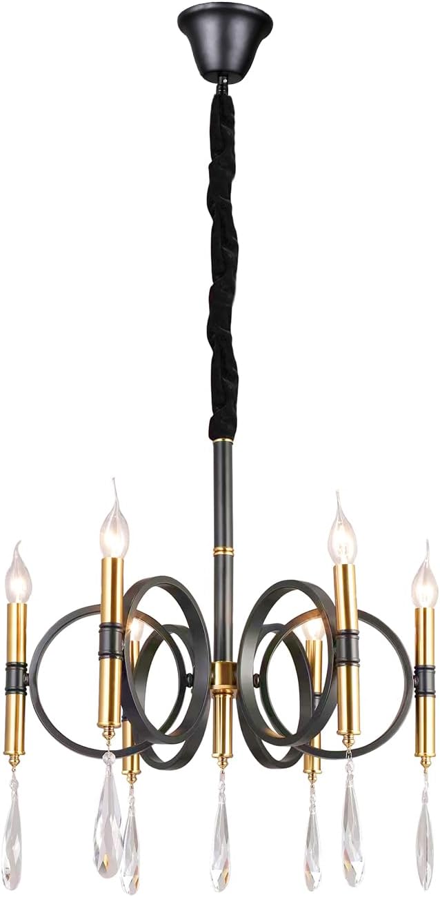 Modern Industrial K9 Clear Crystal Chandelier Lights E14