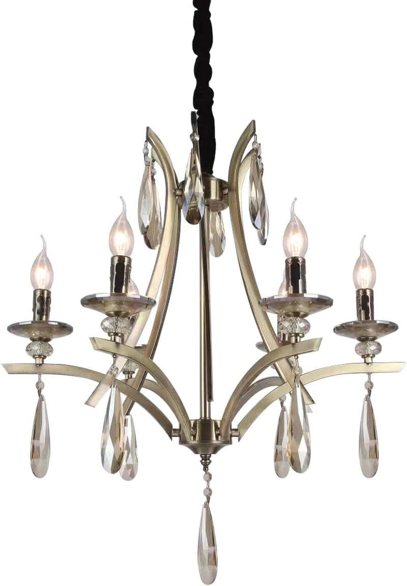 Modern Industrial K9 Clear Crystal Chandelier Lights E14