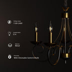 Modern Industrial K9 Clear Crystal Chandelier Lights E14