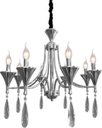 Modern Industrial K9 Clear Crystal Chandelier Lights E14