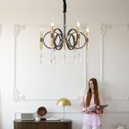Modern Industrial K9 Clear Crystal Chandelier Lights E14