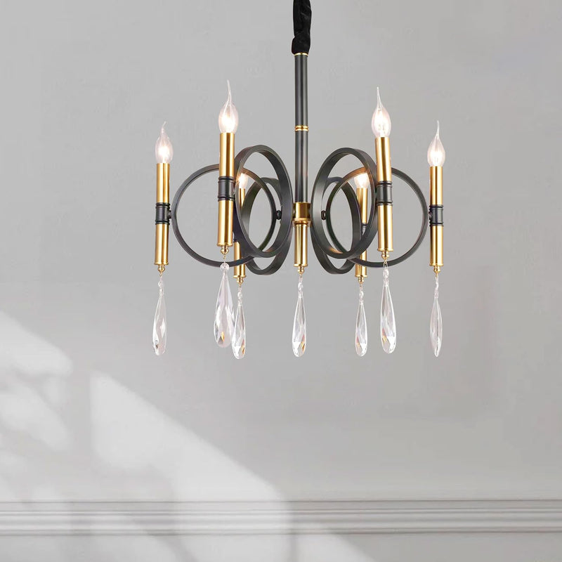 Modern Industrial K9 Clear Crystal Chandelier Lights E14