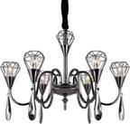 Modern Industrial K9 Clear Crystal Chandelier Lights E14