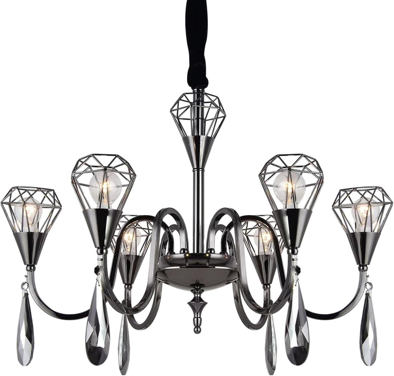 Modern Industrial K9 Clear Crystal Chandelier Lights E14