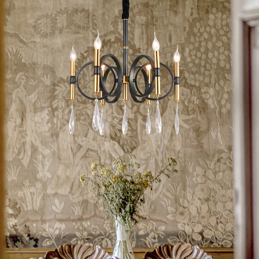 Modern Industrial K9 Clear Crystal Chandelier Lights E14