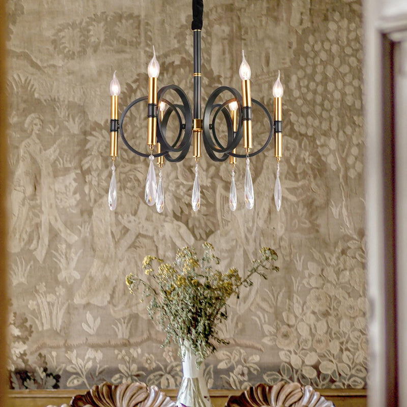 Modern Industrial K9 Clear Crystal Chandelier Lights E14