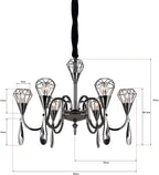 Modern Industrial K9 Clear Crystal Chandelier Lights E14