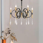 Modern Industrial K9 Clear Crystal Chandelier Lights E14