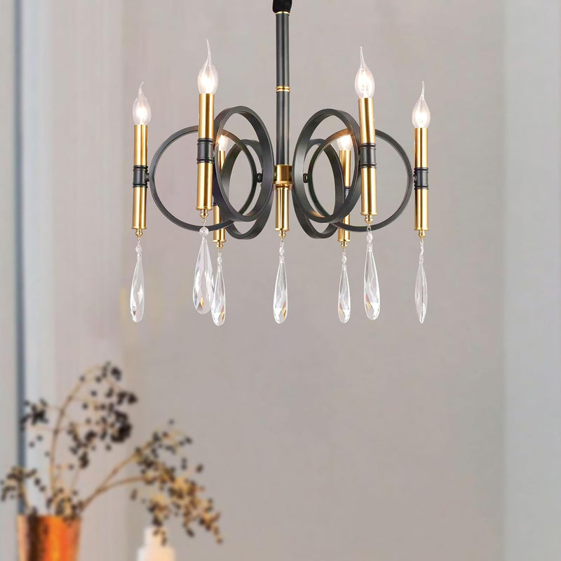 Modern Industrial K9 Clear Crystal Chandelier Lights E14