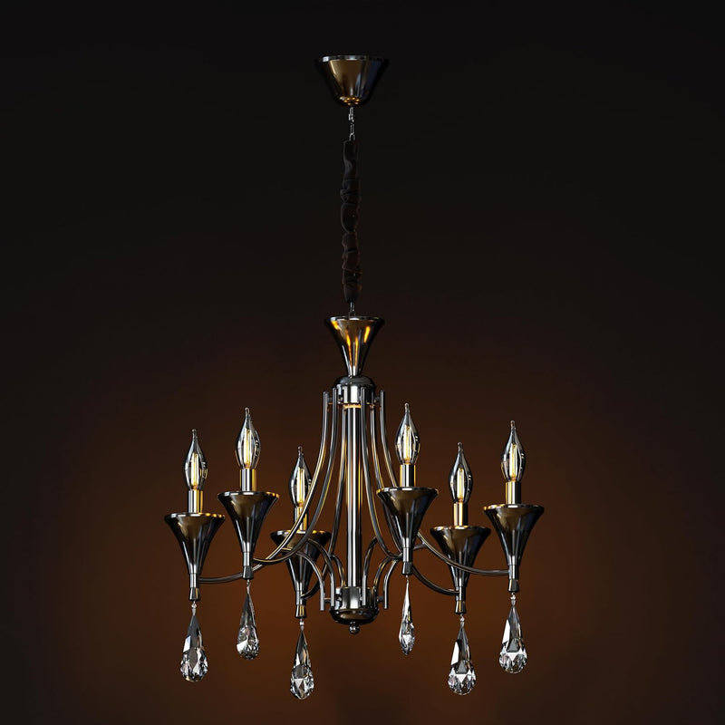 Modern Industrial K9 Clear Crystal Chandelier Lights E14