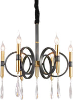 Modern Industrial K9 Clear Crystal Chandelier Lights E14