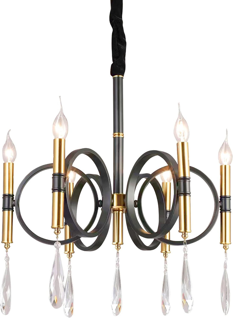 Modern Industrial K9 Clear Crystal Chandelier Lights E14