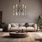Modern Industrial K9 Clear Crystal Chandelier Lights E14