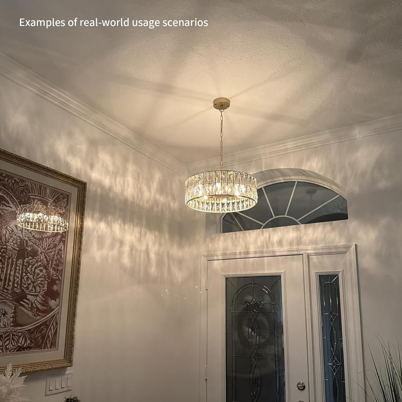 Modern K9 Crystal Drum Chandelier 5-Light Dimmable E14