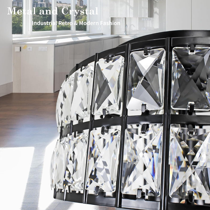 Modern K9 Crystal Drum Chandelier 5-Light Dimmable E14