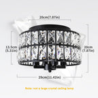 Modern K9 Crystal Drum Chandelier 5-Light Dimmable E14