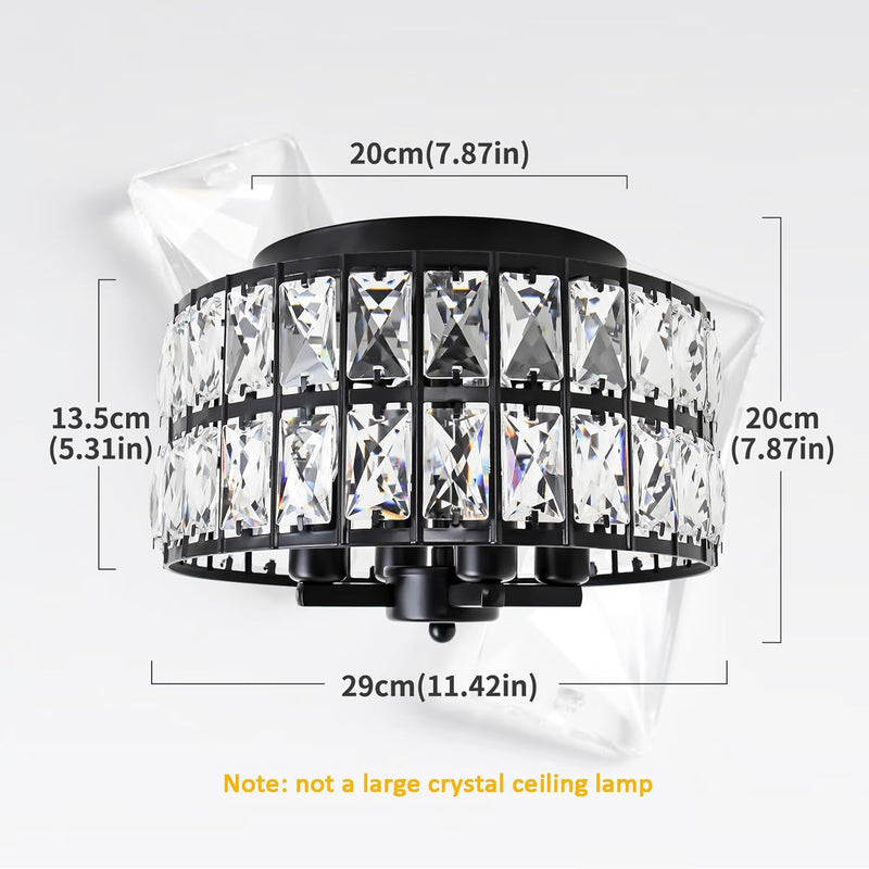 Modern K9 Crystal Drum Chandelier 5-Light Dimmable E14