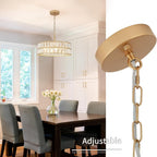 Modern K9 Crystal Drum Chandelier 5-Light Dimmable E14