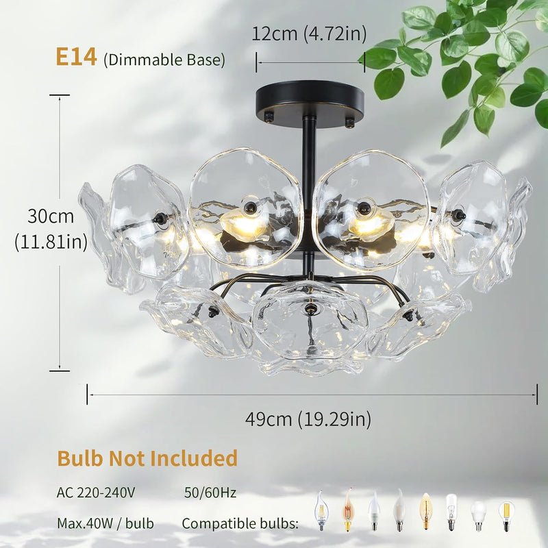 Modern K9 Crystal Drum Chandelier 5-Light Dimmable E14