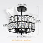 Modern K9 Crystal Drum Chandelier 5-Light Dimmable E14