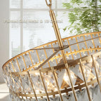 Modern K9 Crystal Drum Chandelier 5-Light Dimmable E14