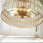 Modern K9 Crystal Drum Chandelier 5-Light Dimmable E14