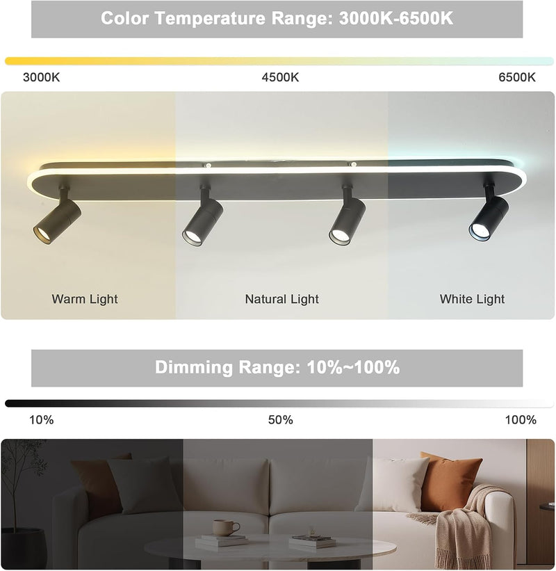 Modern Kitchen Lights Ceiling 123CM Flush LED Light