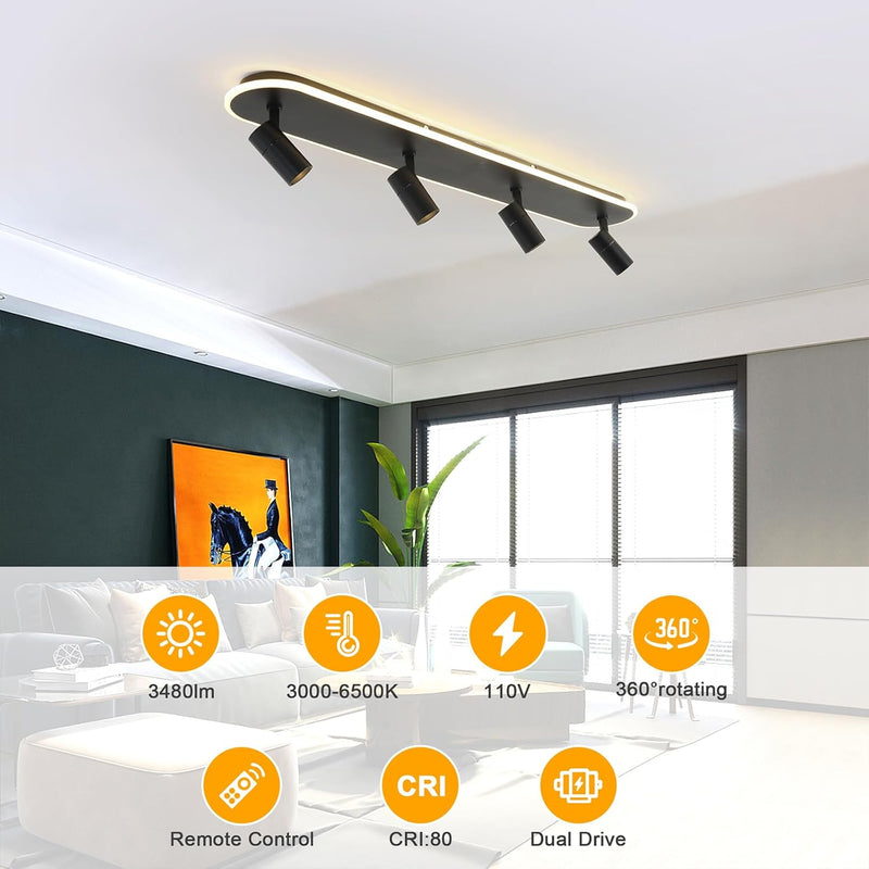 Modern Kitchen Lights Ceiling 123CM Flush LED Light