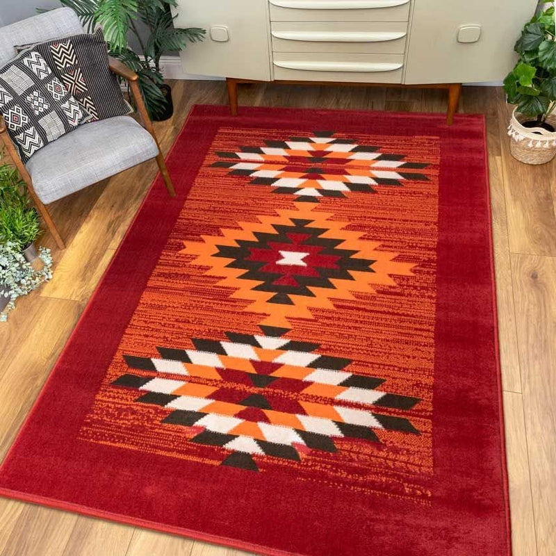 Modern Large Tribal Trellis Living Room Carpet Rug