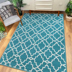 Modern Large Tribal Trellis Living Room Carpet Rug