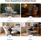 Modern Lazy Chair with Ottoman Accent Contemporary Lounge