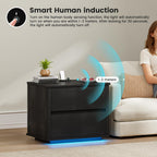 Modern LED Bedside Table with Charging Function
