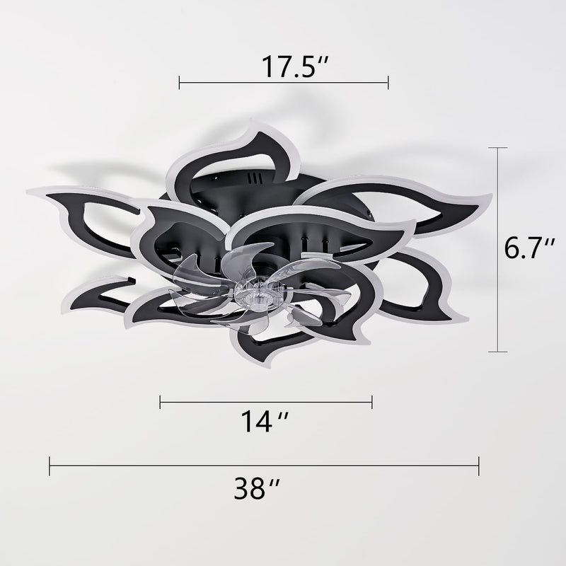 Modern LED Ceiling Fan Light with Remote 6