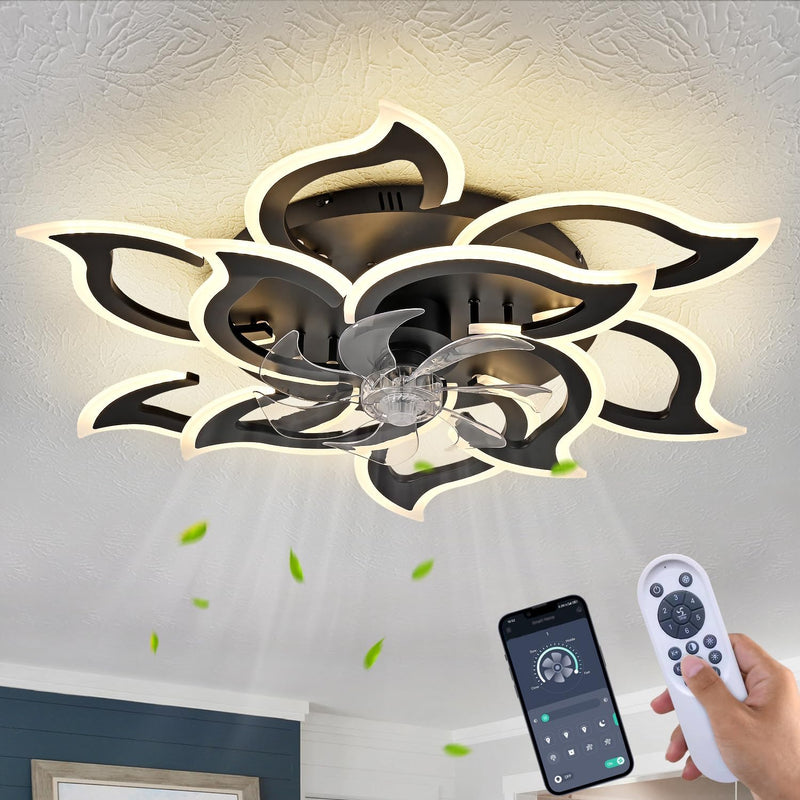Modern LED Ceiling Fan Light with Remote 6