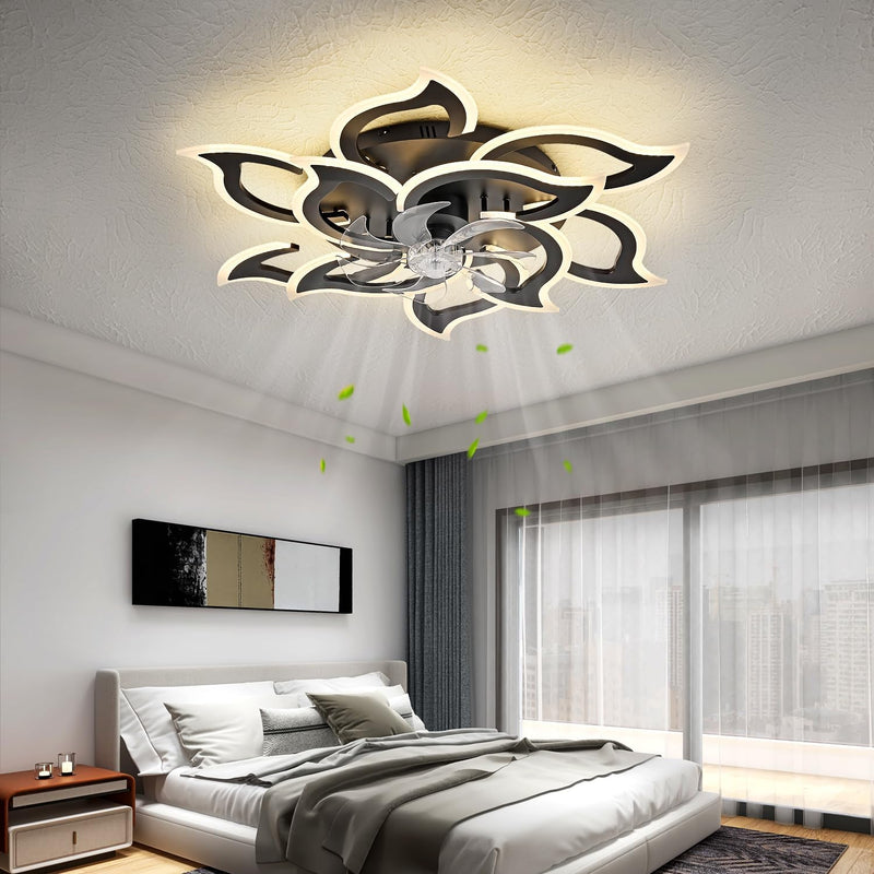 Modern LED Ceiling Fan Light with Remote 6
