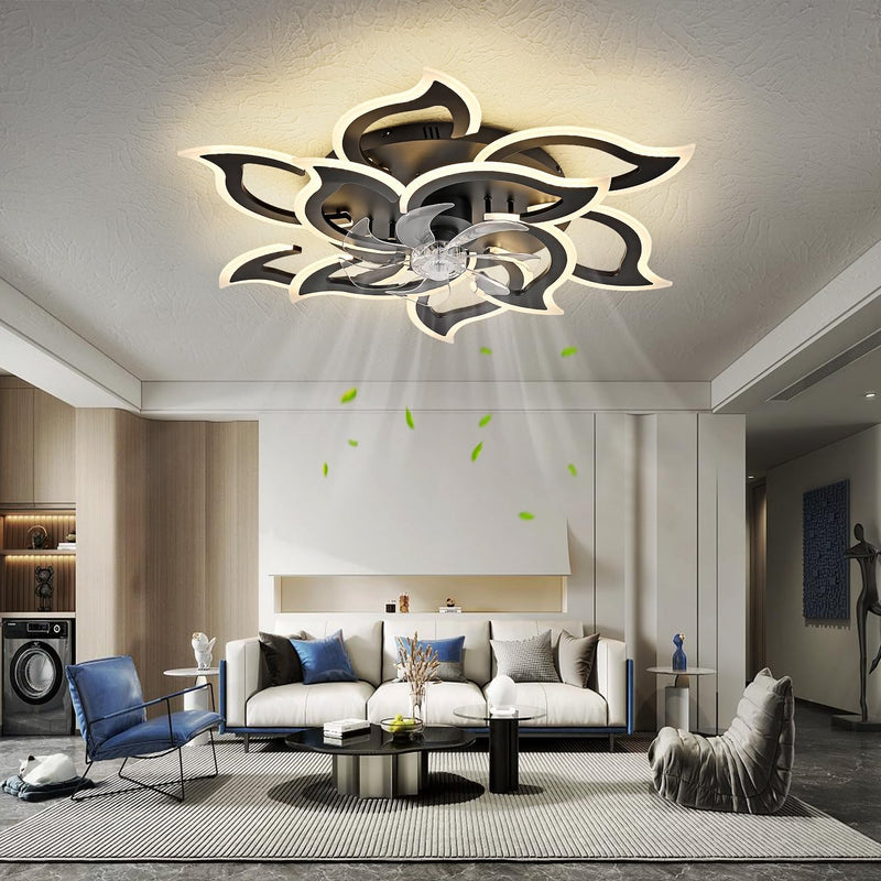 Modern LED Ceiling Fan Light with Remote 6