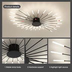 Modern LED Ceiling Light 28 Heads Golden Flush