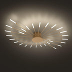 Modern LED Ceiling Light 28 Heads Golden Flush
