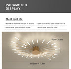 Modern LED Ceiling Light 28 Heads Golden Flush